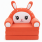 Kids Folding Sofa Bed 3-Tier Cartoon Toddler Lounger Chair with Removable Washable Cover for Napping 120cm Unfolded