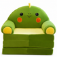 Kids Folding Sofa Bed 3-Tier Cartoon Toddler Lounger Chair with Removable Washable Cover for Napping 120cm Unfolded