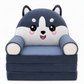 Kids Folding Sofa Bed 3-Tier Cartoon Toddler Lounger Chair with Removable Washable Cover for Napping 120cm Unfolded