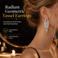 Rhombus Cubic Zirconia Tassel Drop Earrings with Silver Needles Elegant Statement Studs for Women
