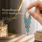 Rhombus Cubic Zirconia Tassel Drop Earrings with Silver Needles Elegant Statement Studs for Women