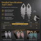 Rhombus Cubic Zirconia Tassel Drop Earrings with Silver Needles Elegant Statement Studs for Women