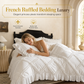 French Princess Style Washed Cotton Bedding Set Simple and Fresh 4-Piece Duvet Cover and Sheet Set for All Seasons