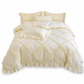 French Princess Style Washed Cotton Bedding Set Simple and Fresh 4-Piece Duvet Cover and Sheet Set for All Seasons