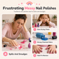 Kids Handmade Press On Nails Set 144 Pieces Almond Shape Cartoon False Nail Tips