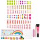 Kids Handmade Press On Nails Set 144 Pieces Almond Shape Cartoon False Nail Tips