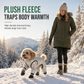 Waterproof Four-Legged Dog Jumpsuit with Covered Feet Dirtproof Warm Autumn Winter Pet Smock with Leash Hole