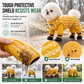Waterproof Four-Legged Dog Jumpsuit with Covered Feet Dirtproof Warm Autumn Winter Pet Smock with Leash Hole