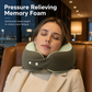 Memory Foam U-Shaped Travel Neck Pillow with Ice Silk Cover and Magnetic Buckle for Portable Neck Support
