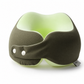 Memory Foam U-Shaped Travel Neck Pillow with Ice Silk Cover and Magnetic Buckle for Portable Neck Support