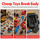 Kids Inertia Toy Carrier Truck Set with 1 Large Storage Transport Vehicle and 6 Small Cars