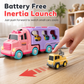 Kids Inertia Toy Carrier Truck Set with 1 Large Storage Transport Vehicle and 6 Small Cars