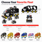 Kids Inertia Toy Carrier Truck Set with 1 Large Storage Transport Vehicle and 6 Small Cars