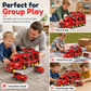 Kids Inertia Toy Carrier Truck Set with 1 Large Storage Transport Vehicle and 6 Small Cars