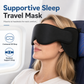 Multifunctional All-in-One Travel Pillow with 3D Blackout Sleep Eye Mask and Slow Rebound Memory Foam Head Support