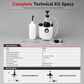 Manual Brake Fluid Bleeder and Changer Tool Kit with 3L Fluid Reservoir for Brake Fluid Extraction and Replenishment