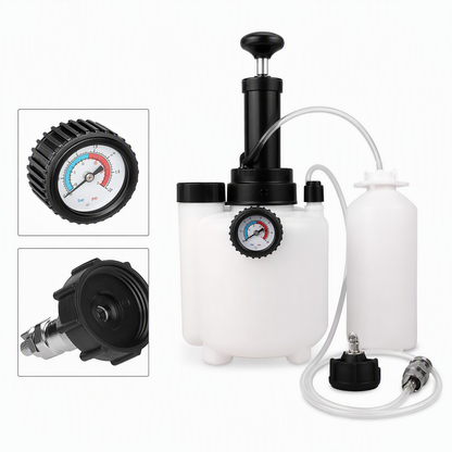 Manual Brake Fluid Bleeder and Changer Tool Kit with 3L Fluid Reservoir for Brake Fluid Extraction and Replenishment