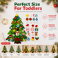 DIY Felt Christmas Tree Set with Detachable Ornaments for Kids Wall Hanging Christmas Decorations