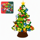 DIY Felt Christmas Tree Set with Detachable Ornaments for Kids Wall Hanging Christmas Decorations
