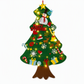 DIY Felt Christmas Tree Set with Detachable Ornaments for Kids Wall Hanging Christmas Decorations