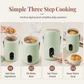 Multi Functional Mini Electric Slow Cooker and Stew Pot with Preset Timer
