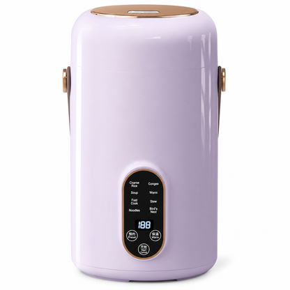 Multi Functional Mini Electric Slow Cooker and Stew Pot with Preset Timer