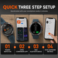 Smartwatch with Bluetooth Calling GPS and Beidou Positioning Heart Rate Sleep Monitor Pedometer and Message Reminders