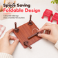 Miniature Folding Table and Chair Toy Set with Simulated Play Food Models for Kids Pretend Play