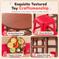 Miniature Folding Table and Chair Toy Set with Simulated Play Food Models for Kids Pretend Play