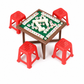 Miniature Folding Table and Chair Toy Set with Simulated Play Food Models for Kids Pretend Play