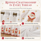 Christmas Embroidered Sheer Window Curtain Panel with Snowflake and Bell Patterns