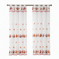 Christmas Embroidered Sheer Window Curtain Panel with Snowflake and Bell Patterns