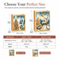 Elegant Christmas Holiday Gift Bag with Handles and Gold Stamped Christmas Tree Design for Gift Packaging