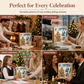 Elegant Christmas Holiday Gift Bag with Handles and Gold Stamped Christmas Tree Design for Gift Packaging