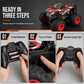 360 Degree Rotating RC Stunt Car with Music and Lights Dinosaur and Shark Head Monster Truck Toy for Kids