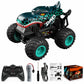 360 Degree Rotating RC Stunt Car with Music and Lights Dinosaur and Shark Head Monster Truck Toy for Kids