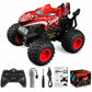 360 Degree Rotating RC Stunt Car with Music and Lights Dinosaur and Shark Head Monster Truck Toy for Kids