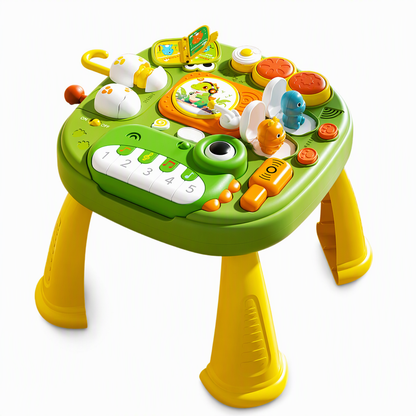 Multifunctional Electric Dinosaur Activity Table for Toddlers Educational Early Learning Game Toy for Babies
