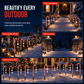 Solar Christmas Decorative Lights Outdoor Waterproof LED Pathway Lights for Garden Yard