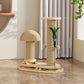 Interactive Cat Scratching Post with Feather Teaser & Ball Toys