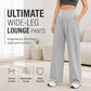 Women's High-Waisted Wide-Leg Lounge Pants with Side Pockets