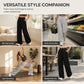 Women's High-Waisted Wide-Leg Lounge Pants with Side Pockets