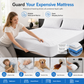 Waterproof Fitted Sheet Solid Color Machine Washable Mattress Protector Cover