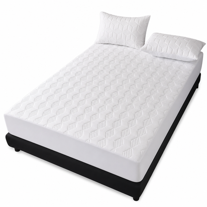 Waterproof Fitted Sheet Solid Color Machine Washable Mattress Protector Cover