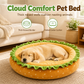 Cute Hamburger Bun Shaped Pet Bed Warm Cozy Round Dog Bed Cushion for All Seasons