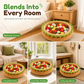 Cute Hamburger Bun Shaped Pet Bed Warm Cozy Round Dog Bed Cushion for All Seasons