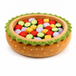 Cute Hamburger Bun Shaped Pet Bed Warm Cozy Round Dog Bed Cushion for All Seasons