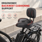 Wide Bicycle Saddle with Backrest Oversized Seat Cushion for Electric Bikes Tricycles and Exercise Bikes