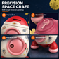 Kids Rocket Piggy Bank Large Capacity Shatterproof Savings Box Toy Gift with Key and Stickers