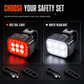 Bright Bicycle Light Front Headlight and Rear Taillight for Mountain Bike Night Riding Safety Warning Cycling Accessories